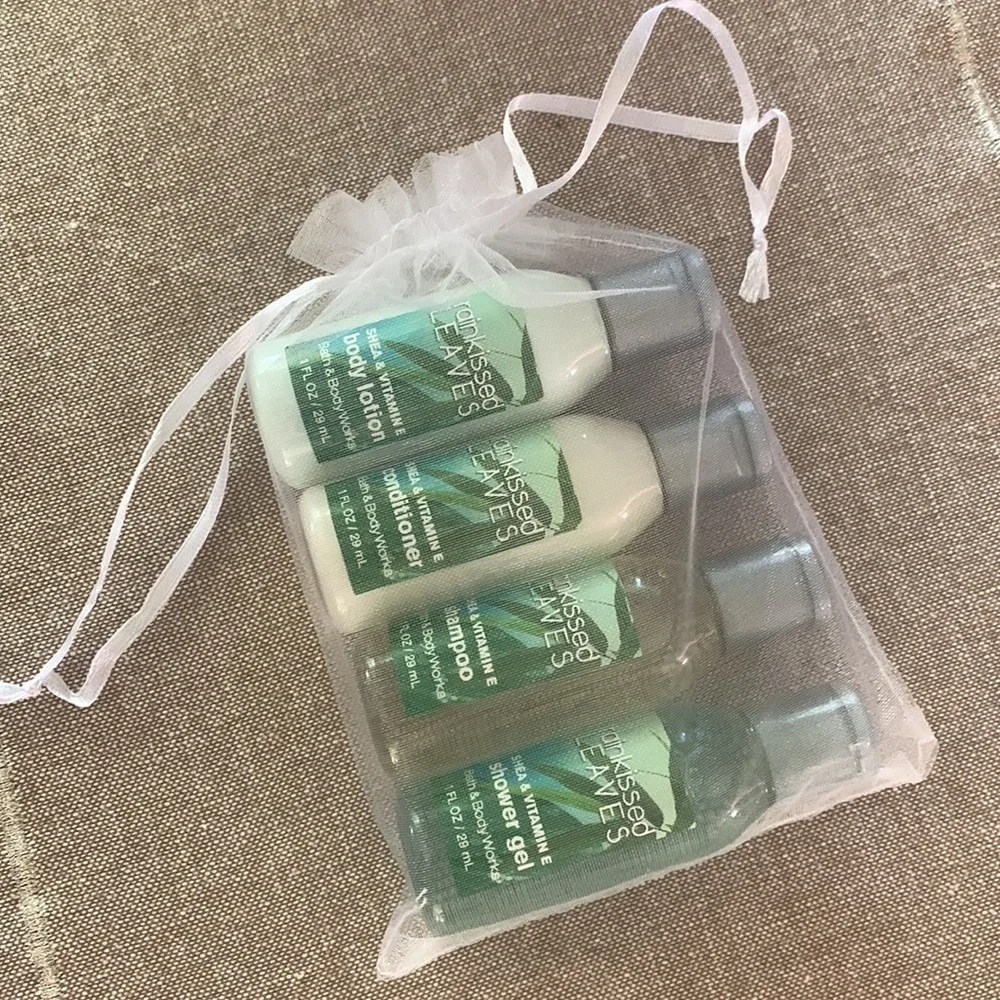 Bath & Body Rainkissed Leaves Lot of 8 New Shampoo Conditioner Lotion 1 oz each